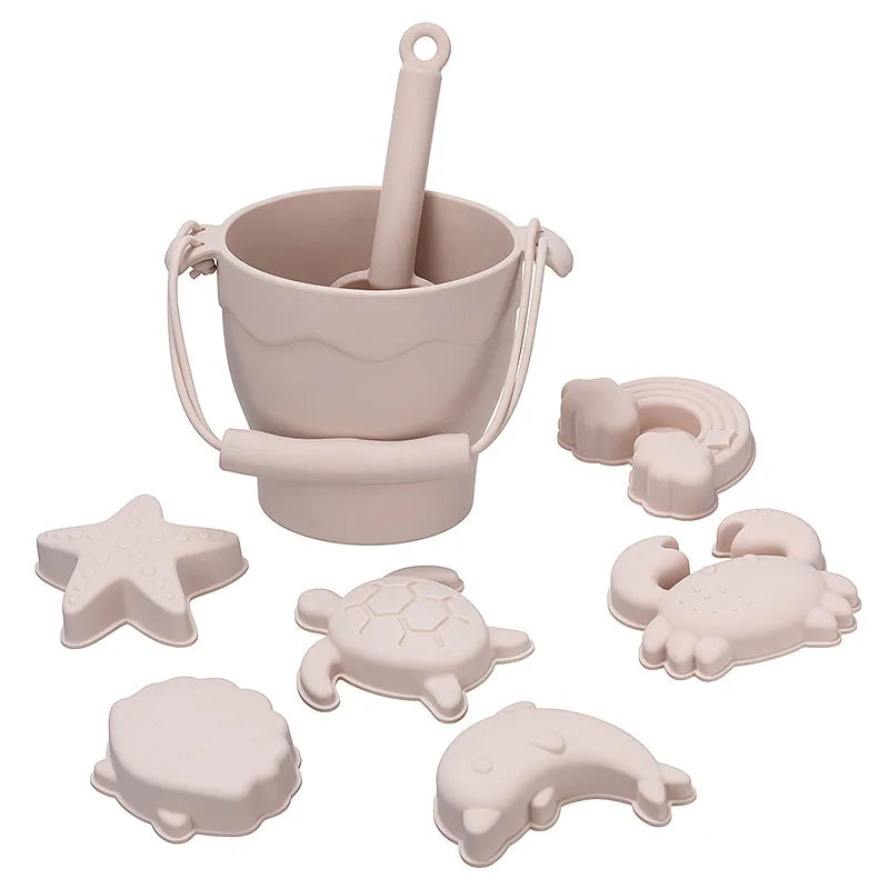Balde de Praia de Silicone - 8 Peças