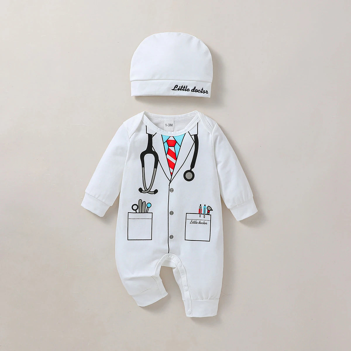 Macacão Fantasia Pequeno Médico – 2 peças