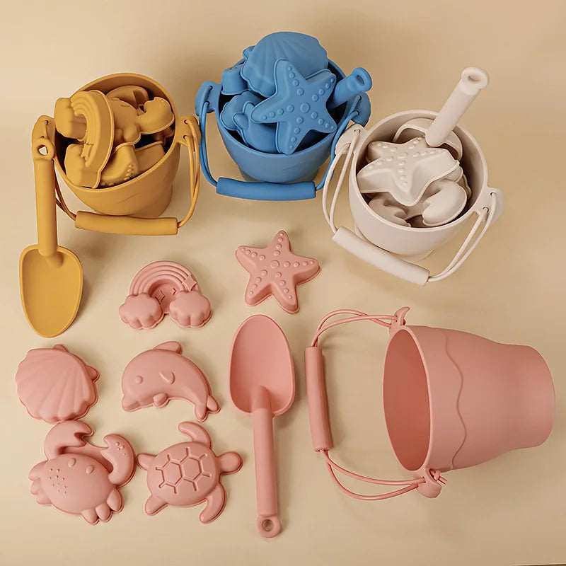 Balde de Praia de Silicone - 8 Peças