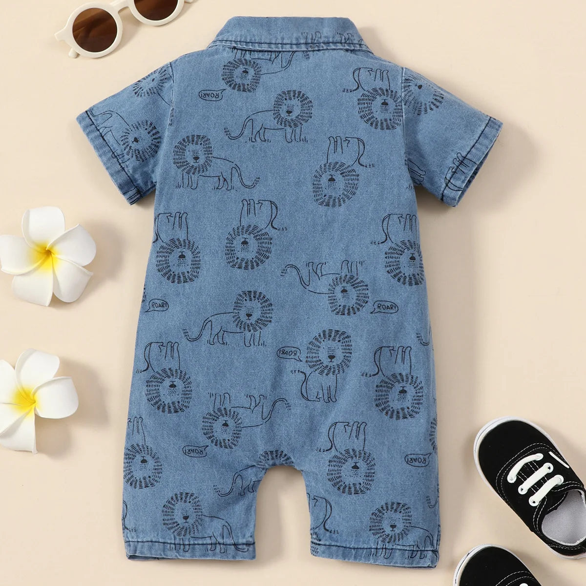 Macacão Jeans Little Lion
