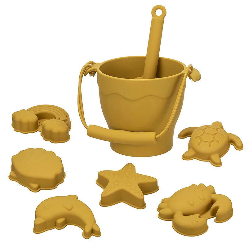 Balde de Praia de Silicone - 8 Peças