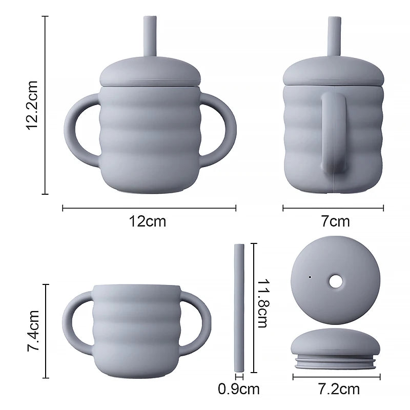 Copo de Silicone com Canudo