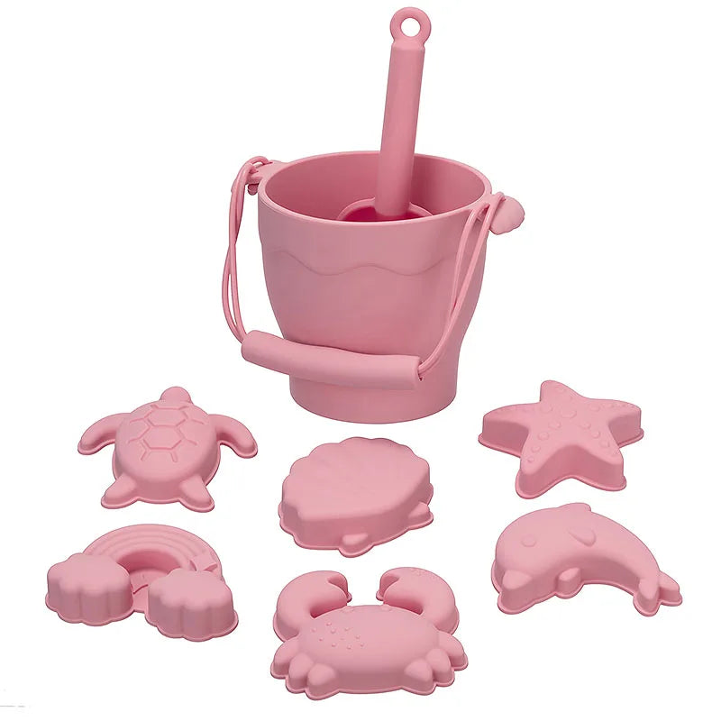 Balde de Praia de Silicone - 8 Peças