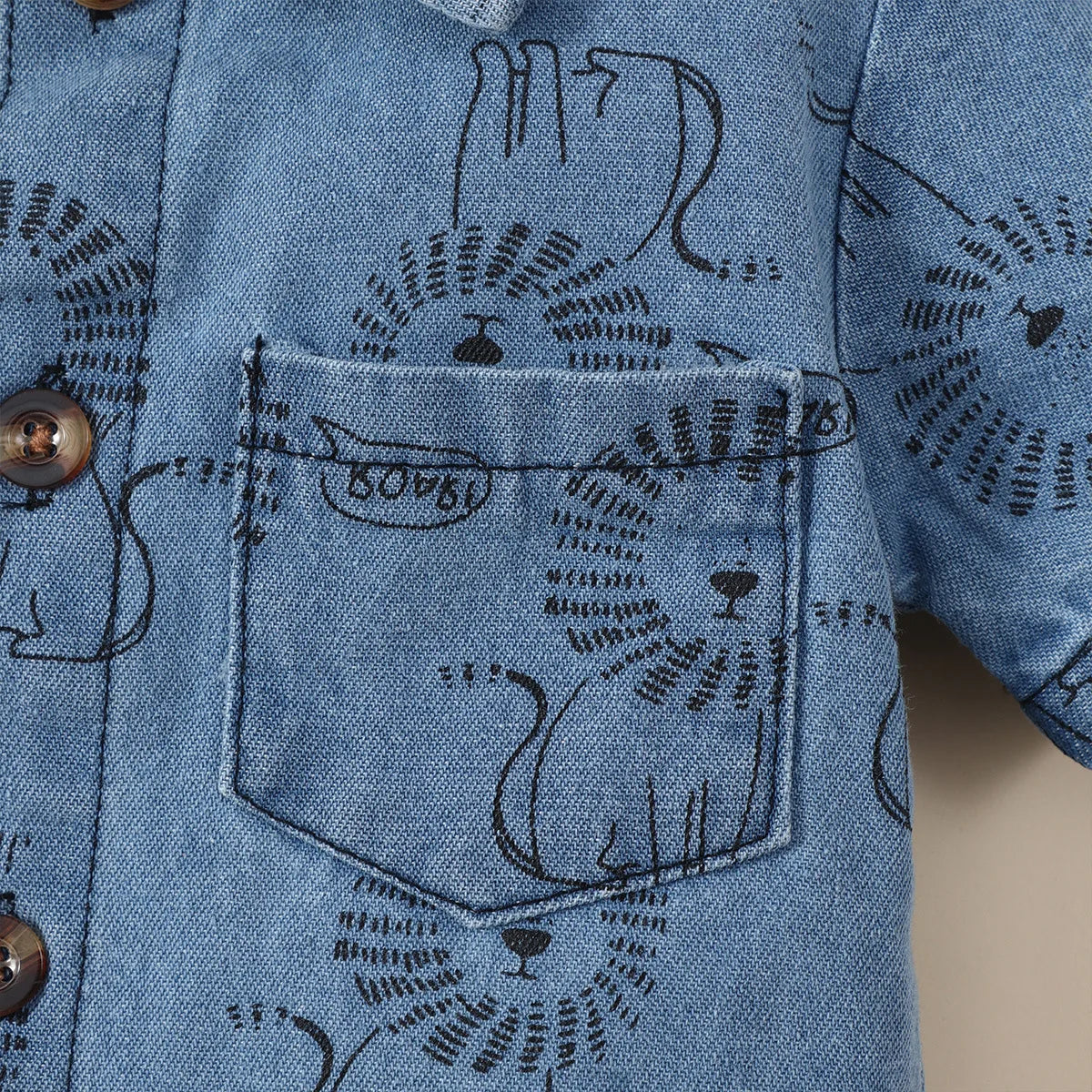 Macacão Jeans Little Lion