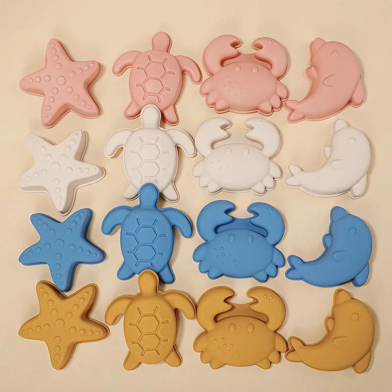 Balde de Praia de Silicone - 8 Peças
