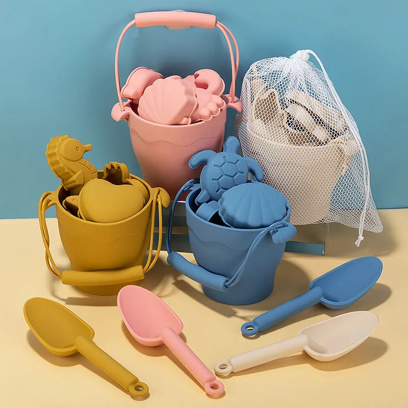 Balde de Praia de Silicone - 8 Peças