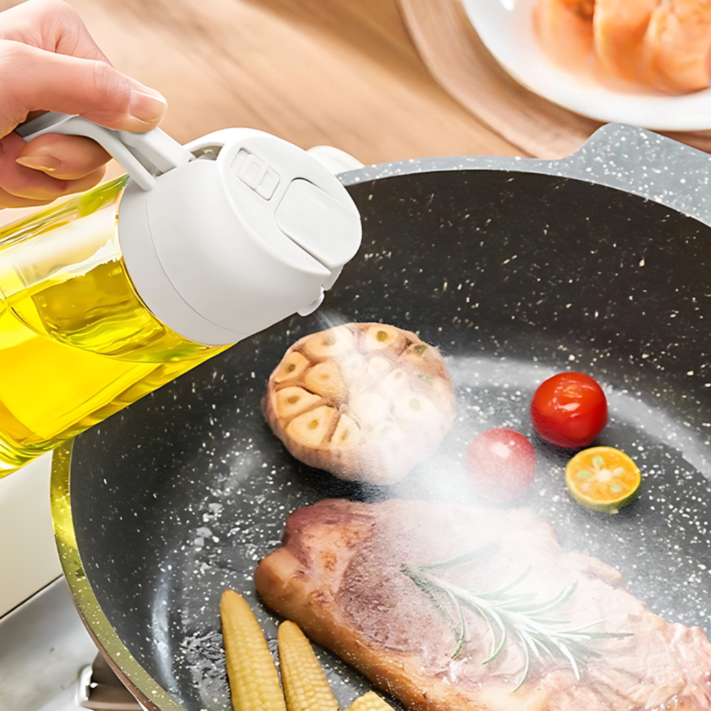 Pulverizador de Óleo 500ml com Controle de Porção - Compre 1 Leve 2