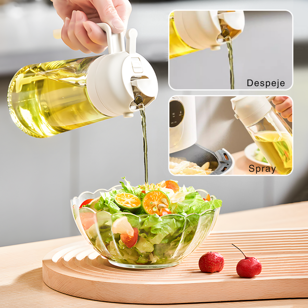 Pulverizador de Óleo 500ml com Controle de Porção - Compre 1 Leve 2