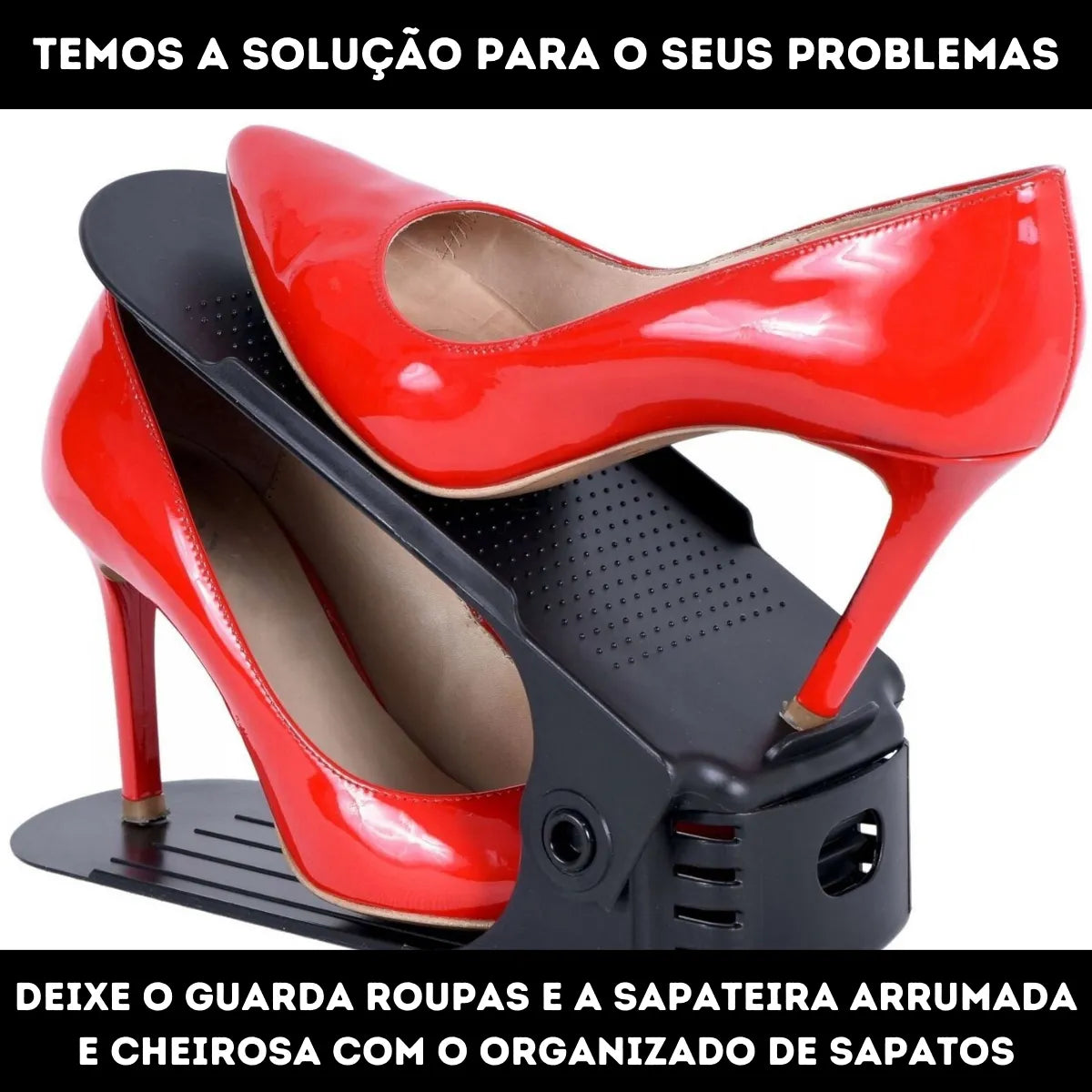 Organizador Duplo para Sapatos – Kit com 10 Unidades