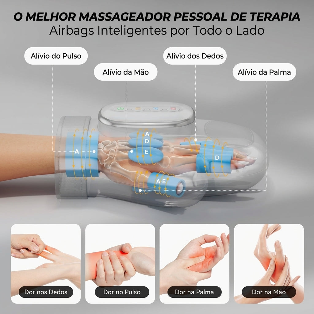 Massageador HandCare - Mãos, Palmas, Punhos e Dedos