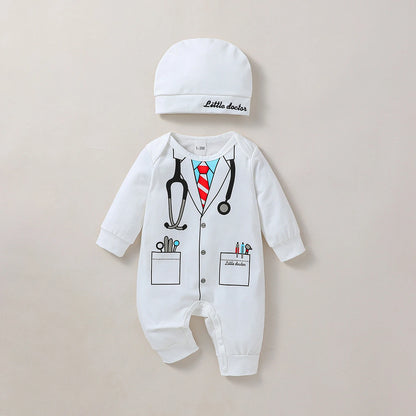 Macacão Fantasia Pequeno Médico – 2 peças