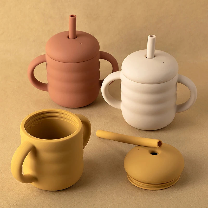 Copo de Silicone com Canudo