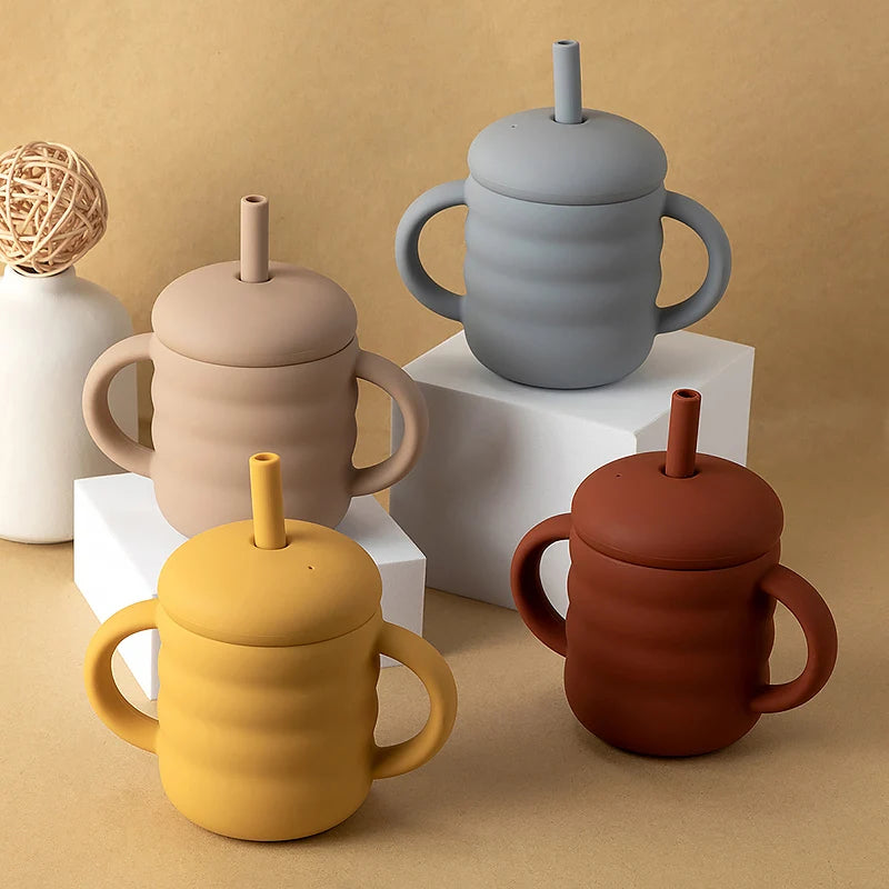 Copo de Silicone com Canudo