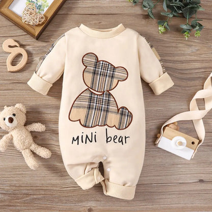 Macacão Mini Urso Xadrez