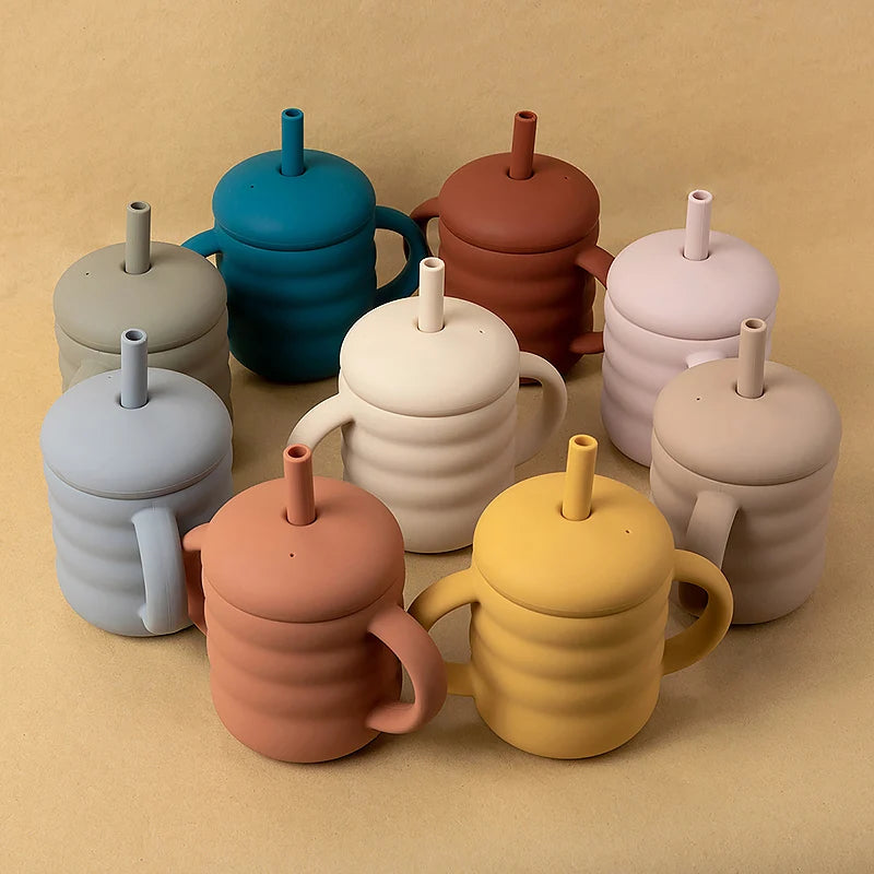 Copo de Silicone com Canudo