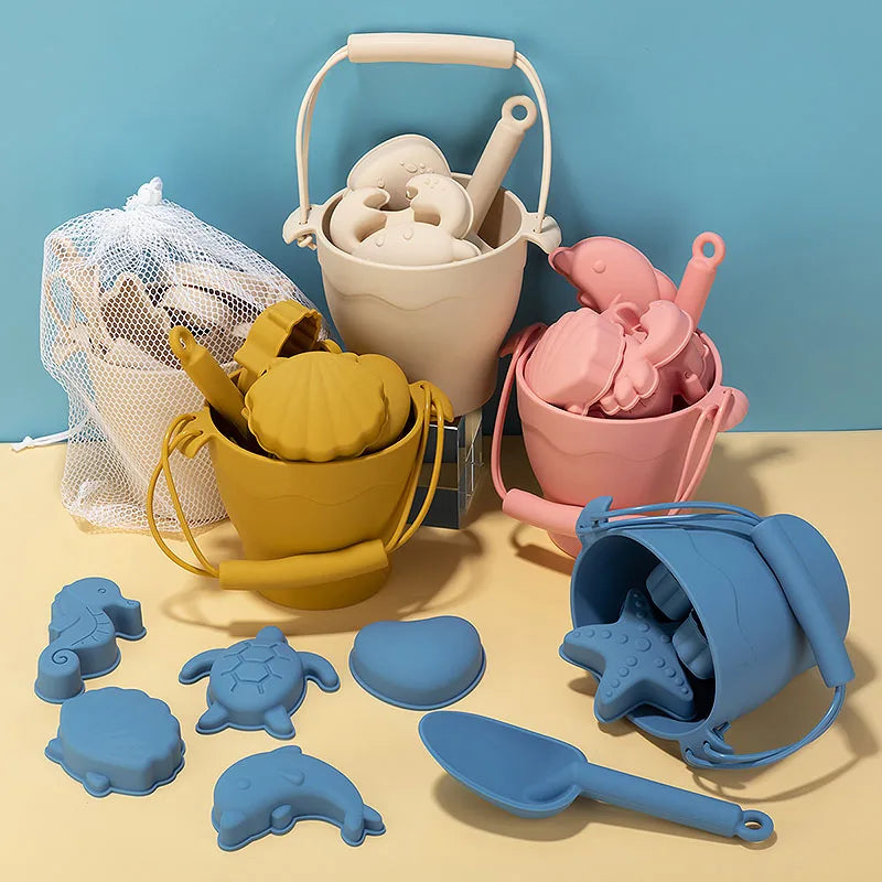 Balde de Praia de Silicone - 8 Peças