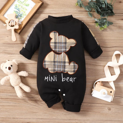 Macacão Mini Urso Xadrez