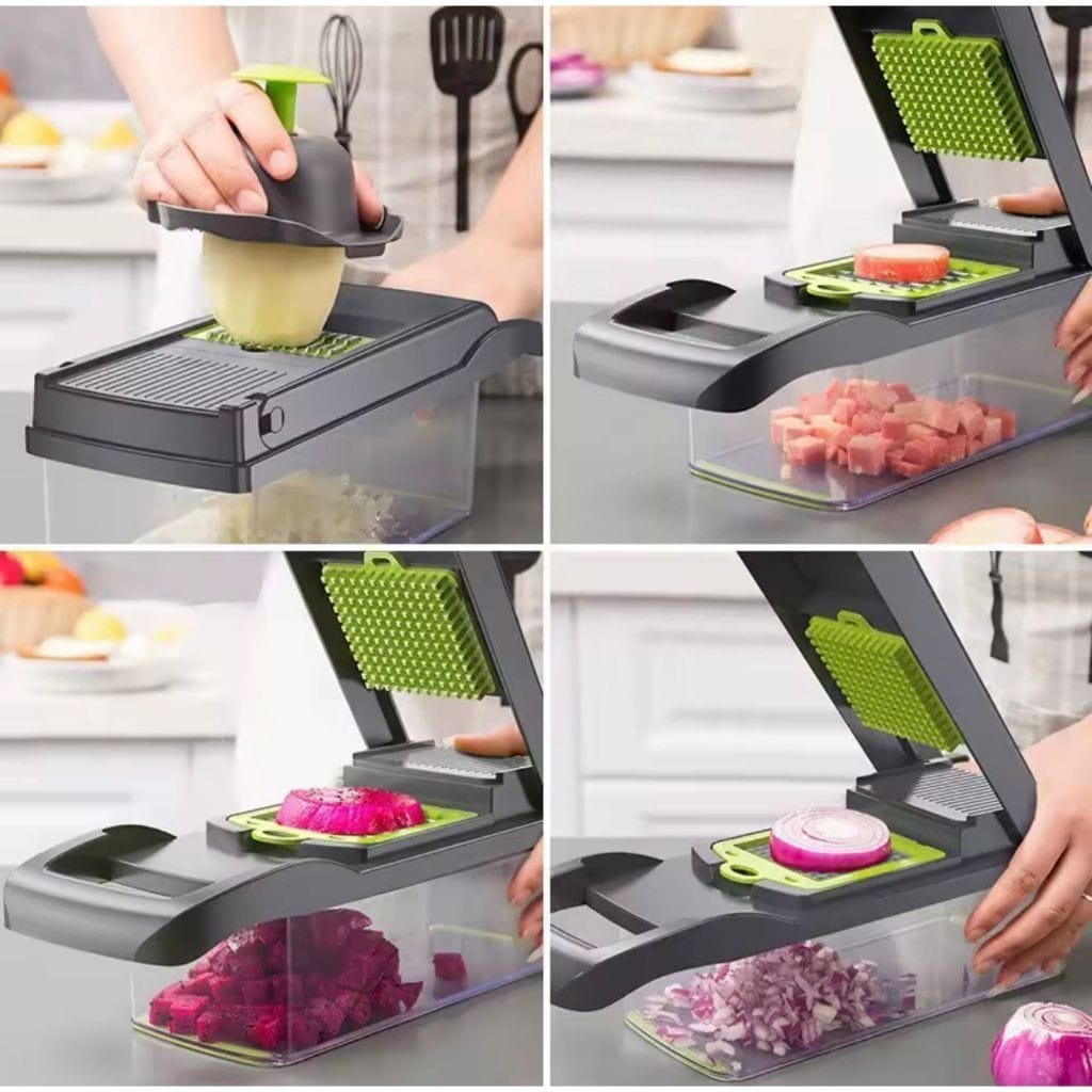 Triturador de Legumes Multifuncional 14 em 1 com Cesto