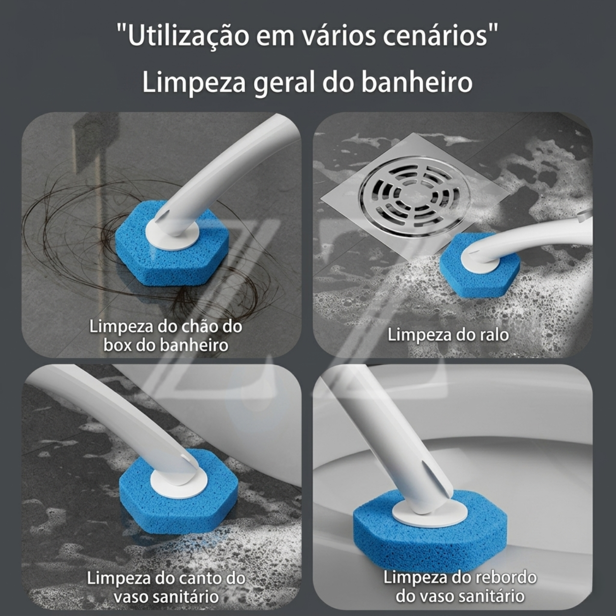 Escova Sanitária Descartável com Refil – Limpeza Sem Contato