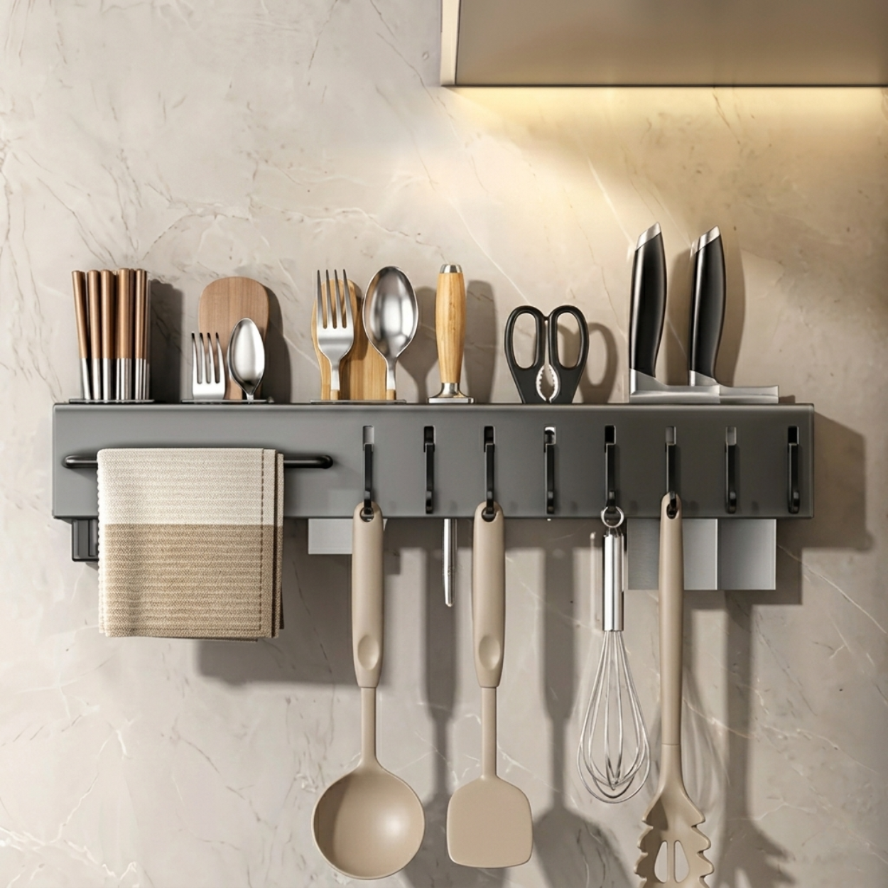 Suporte Organizador Premium para Cozinha - Aço Inox