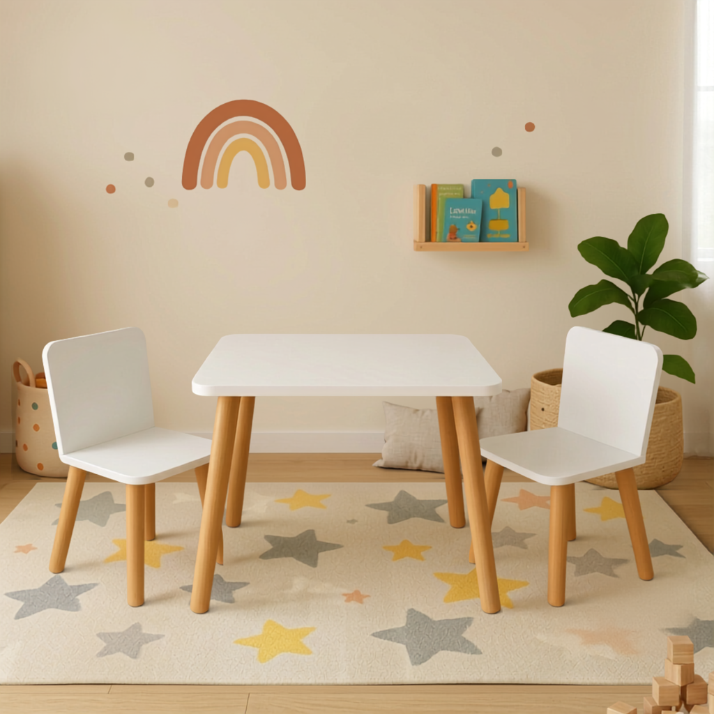 Mesa com Cadeira em MDF - Quarto Infantil