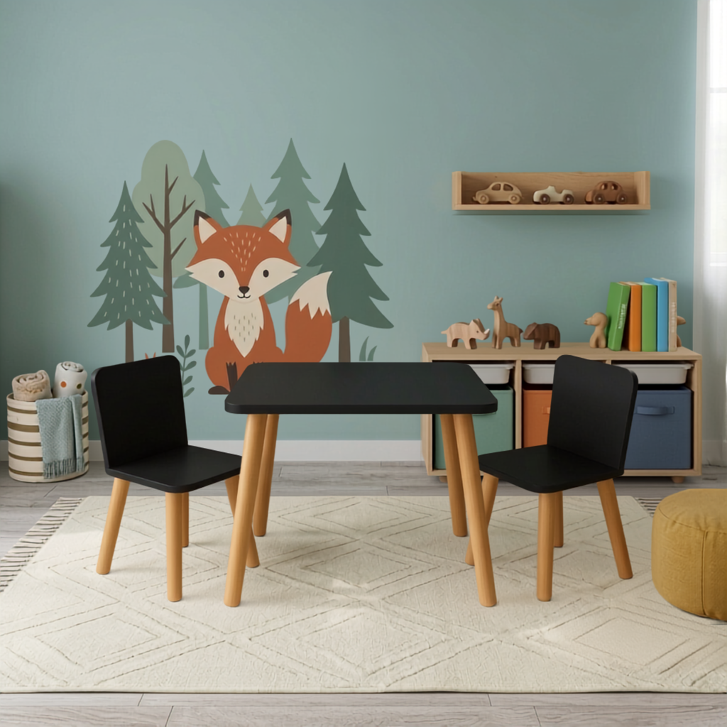 Mesa com Cadeira em MDF - Quarto Infantil