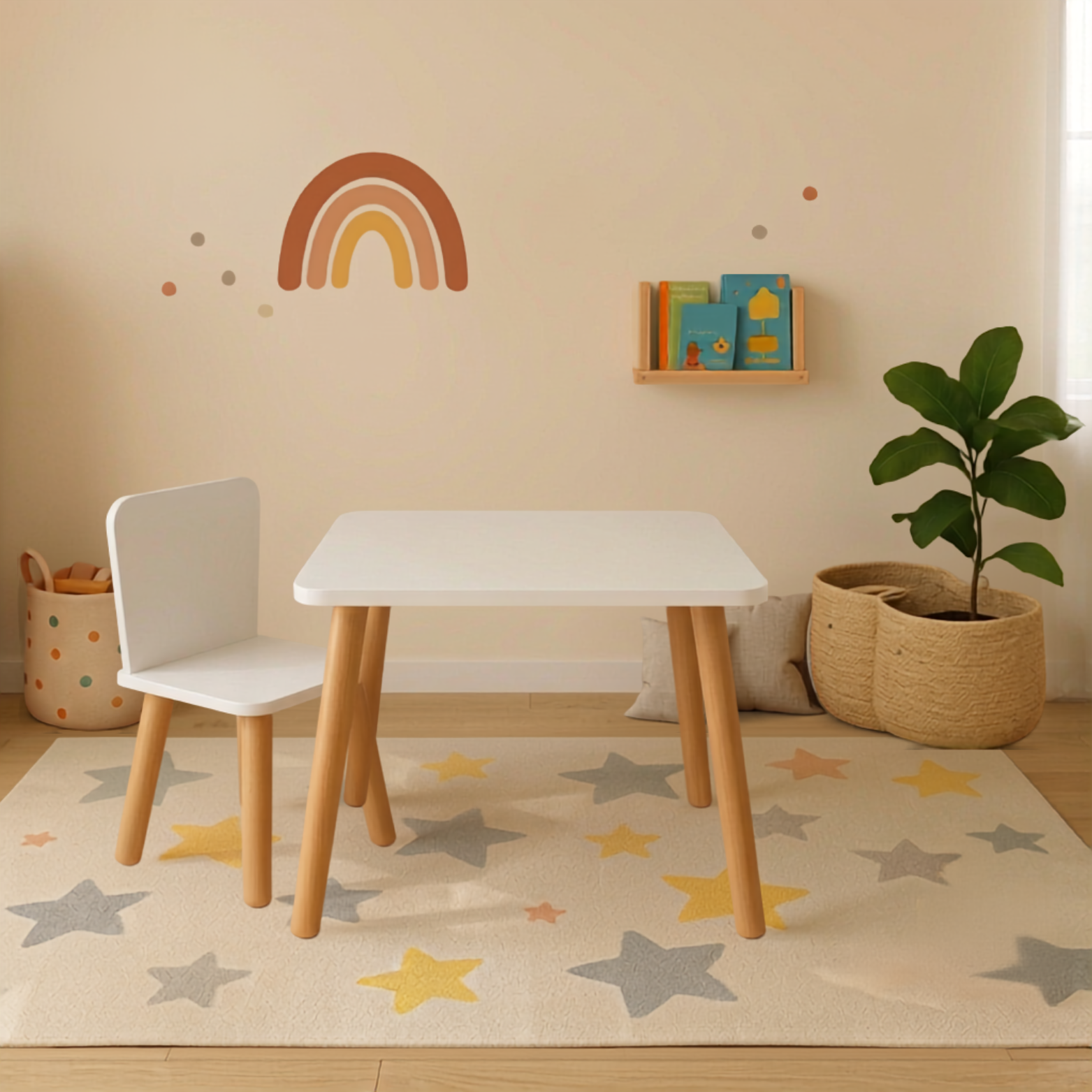 Mesa com Cadeira em MDF - Quarto Infantil