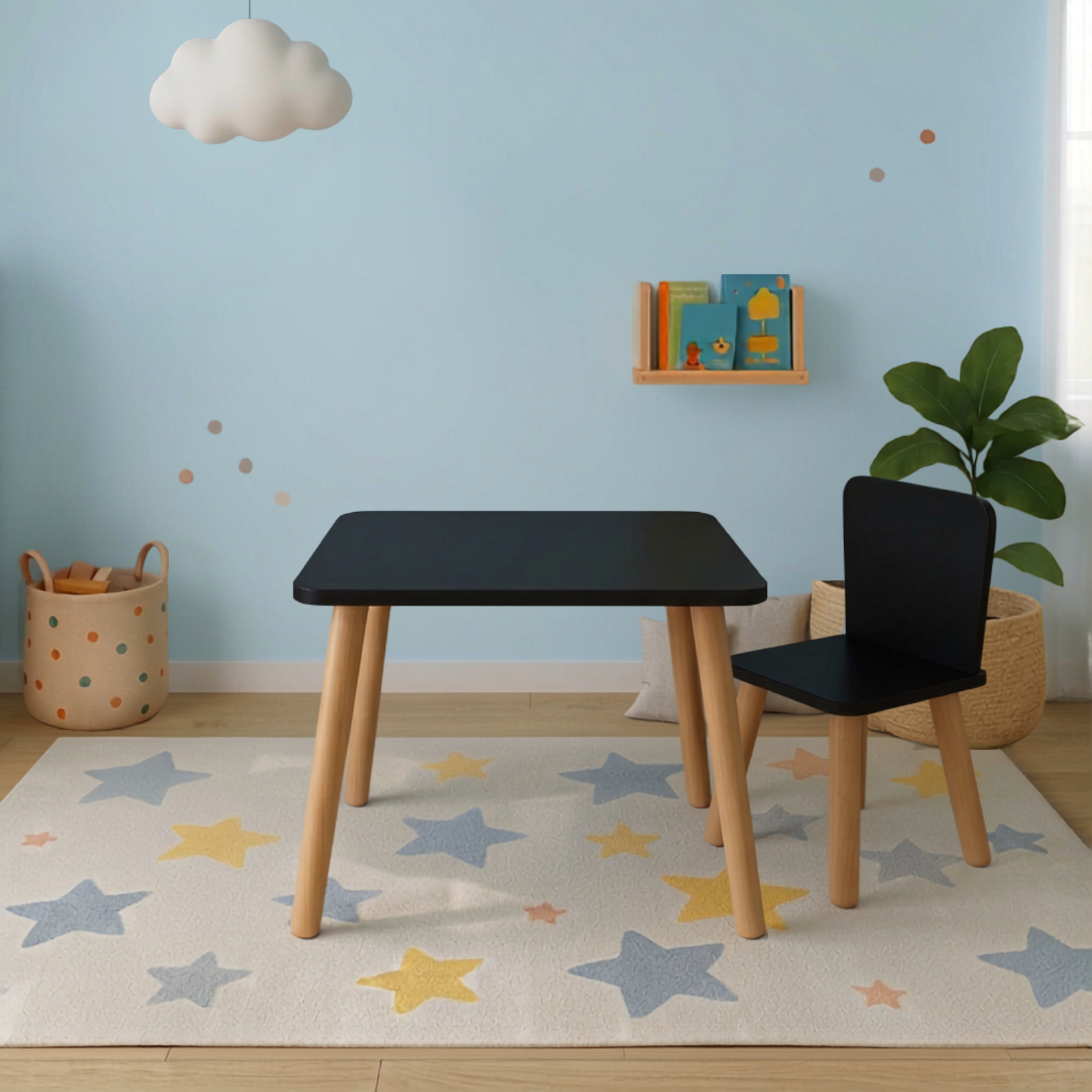Mesa com Cadeira em MDF - Quarto Infantil
