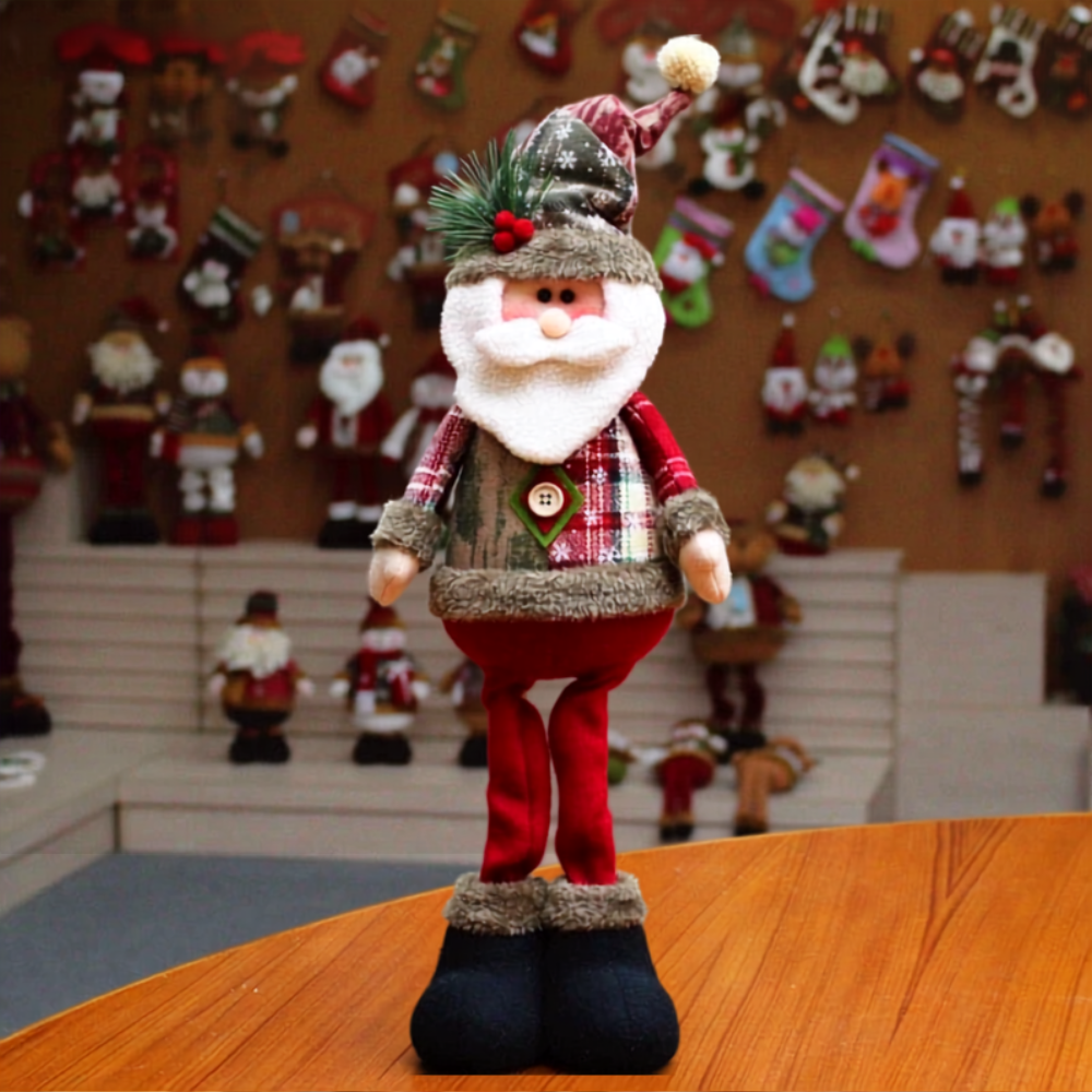 Conjunto Grande de Enfeites de Natal – Papai Noel, Boneco de Neve e Alce