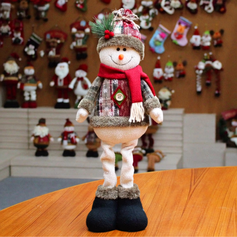 Conjunto Grande de Enfeites de Natal – Papai Noel, Boneco de Neve e Alce