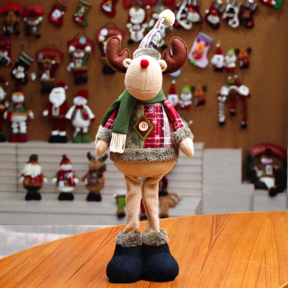 Conjunto Grande de Enfeites de Natal – Papai Noel, Boneco de Neve e Alce