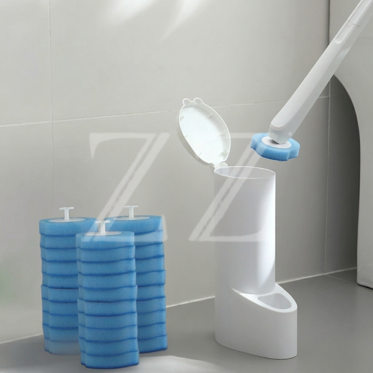 Escova Sanitária Descartável com Refil – Limpeza Sem Contato