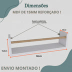 Kit 3 Prateleiras em MDF – Produto Enviado Montado