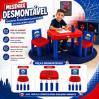 Mesa com Cadeira Desmontável de Plástico – Quarto Infantil
