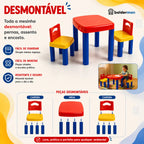Mesa com Cadeira Desmontável de Plástico – Quarto Infantil