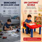 Mesa com Cadeira Desmontável de Plástico – Quarto Infantil