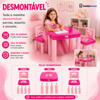 Mesa com Cadeira Desmontável de Plástico – Quarto Infantil