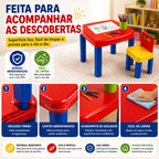 Mesa com Cadeira Desmontável de Plástico – Quarto Infantil