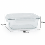 Kit Potes de Vidro com Vedação Premium 370ml - GlassFit
