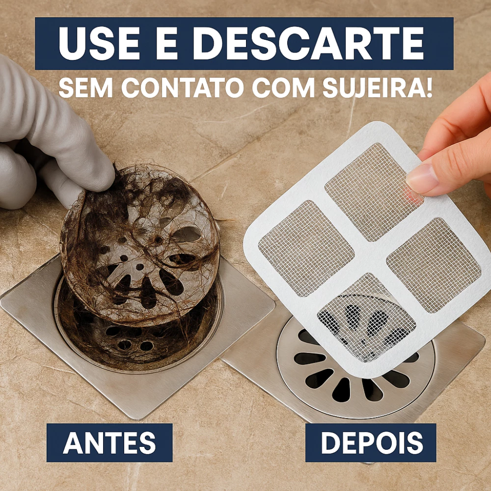 Kit 30 Protetores de Ralo Adesivos