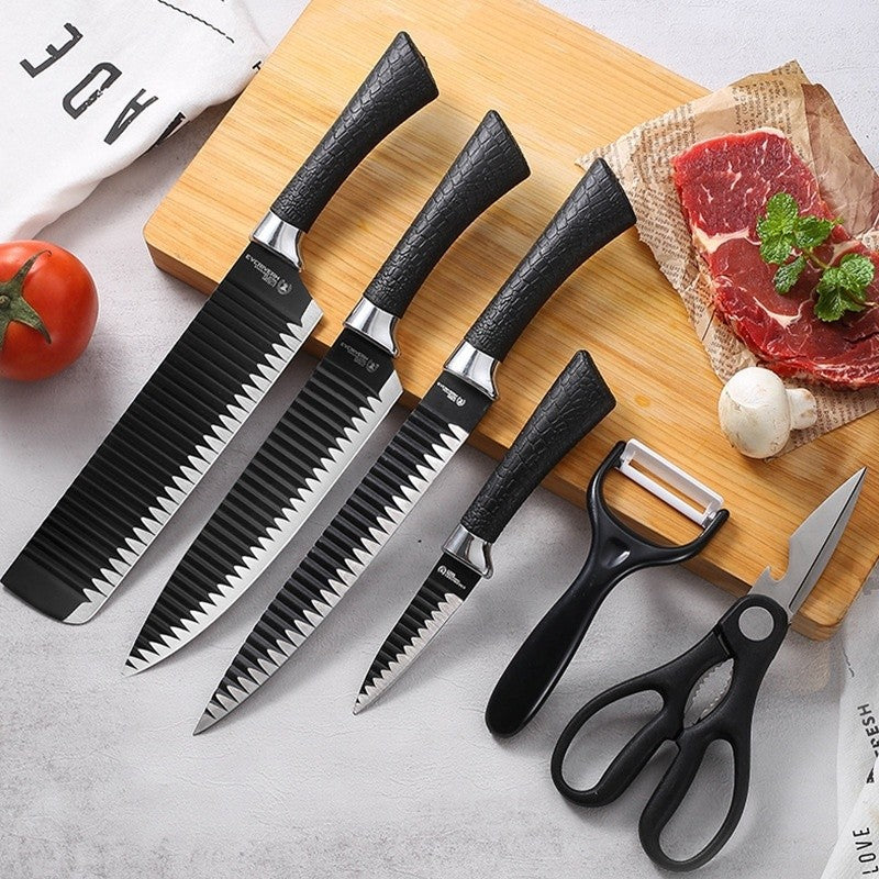 Kit de Facas Profissionais Antiaderentes - SteelChef Pro 6 Peças
