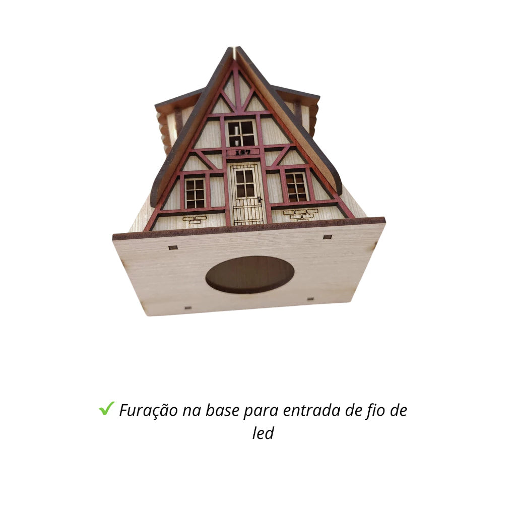 Vila Natalina Decorativa – Kit com 4 Casas